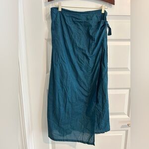 Peruvian Connection Wrap Maxi Skirt Blue Size 14